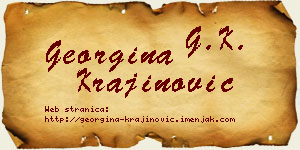 Georgina Krajinović vizit kartica